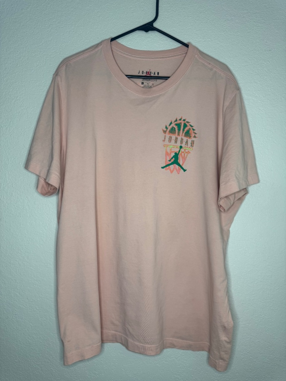 Jordan Graphic Tee XL Blush Pink Jumpman Hoop CZ8059-800